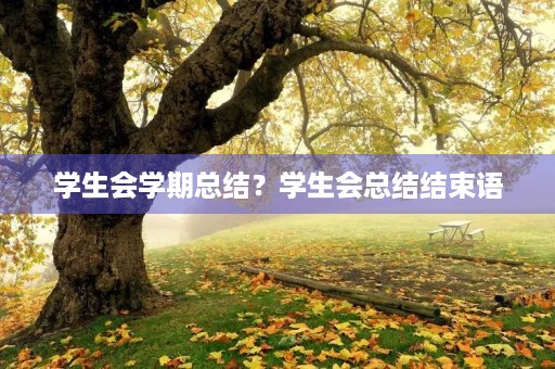 学生会学期总结?学生会总结结束语 学生会学期总结?学生会总结结束语