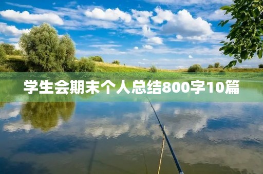 学生会期末个人总结800字10篇
