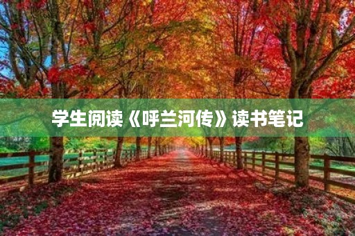 学生阅读《呼兰河传》读书笔记 学生阅读《呼兰河传》读书笔记