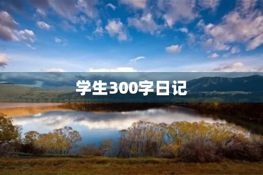 学生300字日记