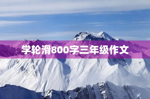 学轮滑800字三年级作文 学轮滑800字三年级作文