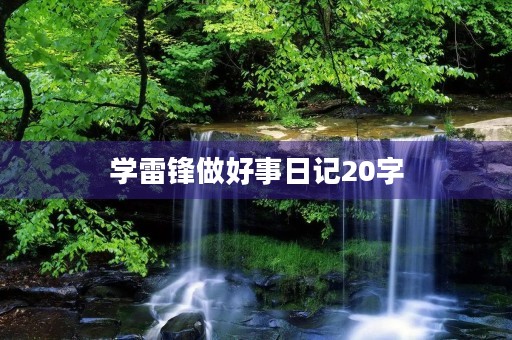 学雷锋做好事日记20字