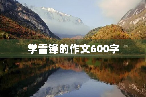 学雷锋的作文600字 学雷锋的作文600字