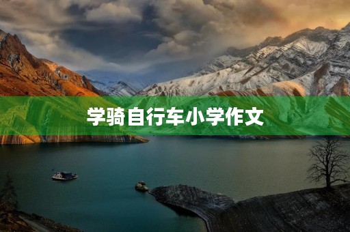 学骑自行车小学作文 学骑自行车小学作文