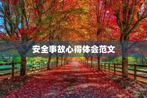 安全事故心得体会范文