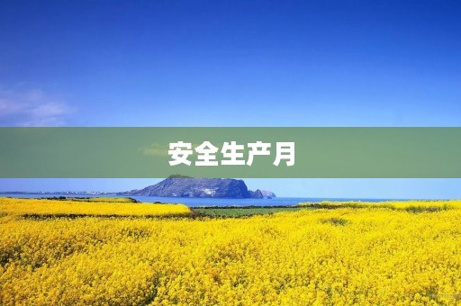 安全生产月，共筑平安家园