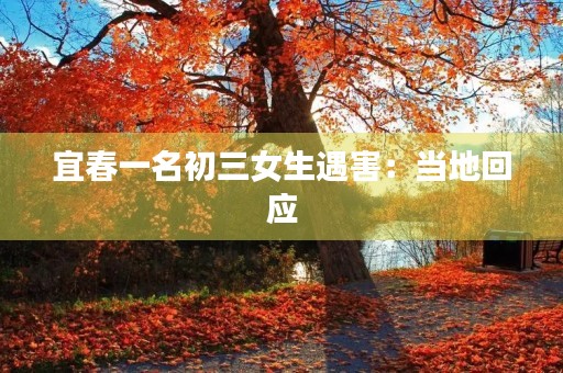 宜春一名初三女生遇害：当地回应