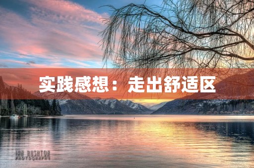 实践感想：走出舒适区，探索未知领域
