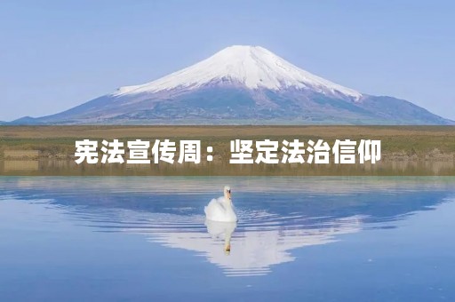 宪法宣传周:坚定法治信仰,共建和谐社会