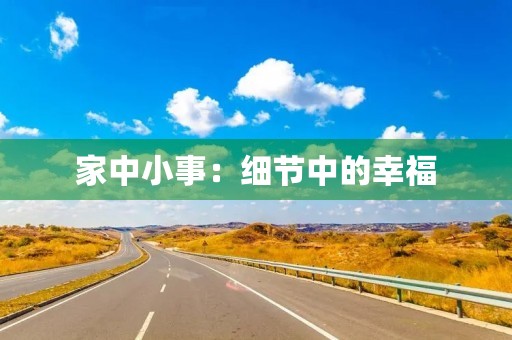 家中小事:细节中的幸福 家中小事:细节中的幸福