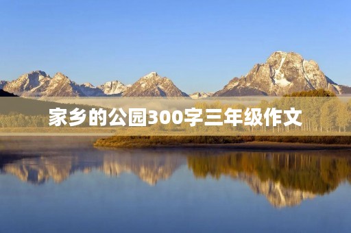 家乡的公园300字三年级作文 家乡的公园300字三年级作文