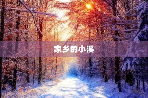 家乡的小溪，清澈见底，流淌着我童年的回忆