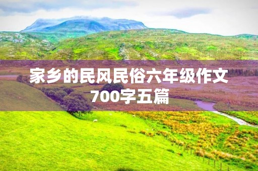 家乡的民风民俗六年级作文700字五篇