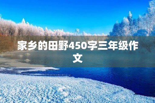 家乡的田野450字三年级作文
