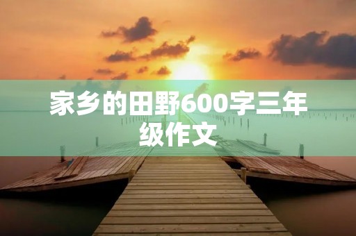 家乡的田野600字三年级作文