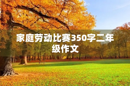 家庭劳动比赛350字二年级作文
