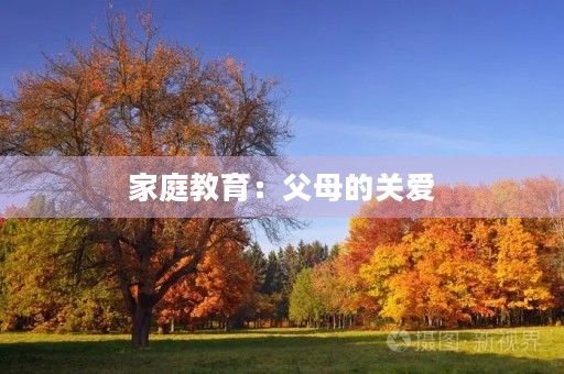 家庭教育：父母的关爱