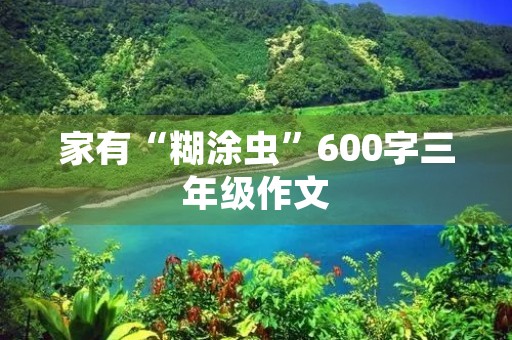 家有“糊涂虫”600字三年级作文