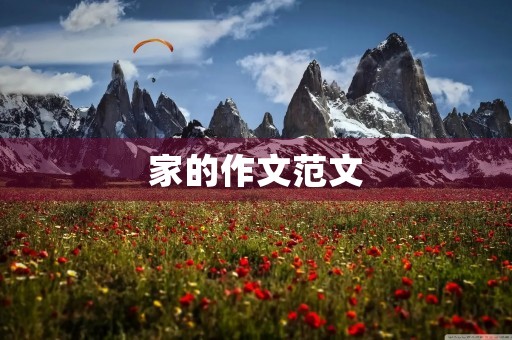 家的作文范文