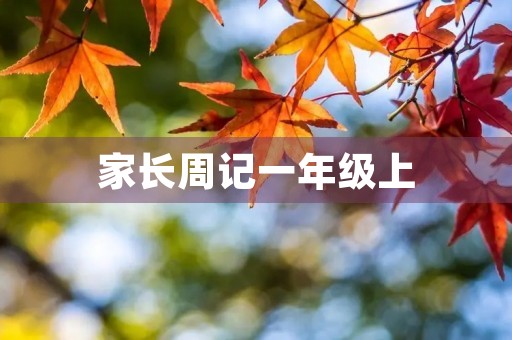 家长周记一年级上