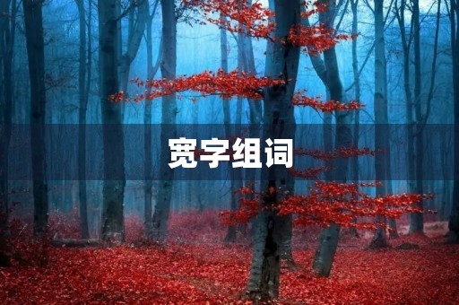 宽字组词(宽组词) 宽字组词(宽组词)