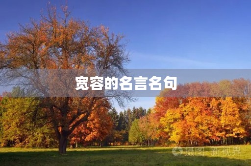 宽容的名言名句,宽容的名言名句作文开头 宽容的名言名句,宽容的名言名句作文开头