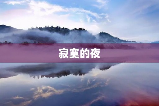 寂寞的夜,唯美伤感日志 寂寞的夜,唯美伤感日志