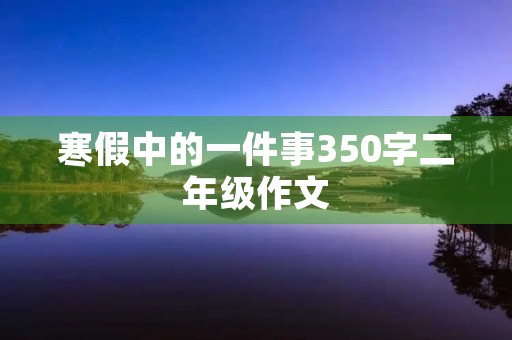 寒假中的一件事350字二年级作文