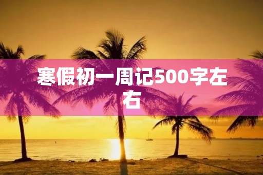 寒假初一周记500字左右 寒假初一周记500字左右