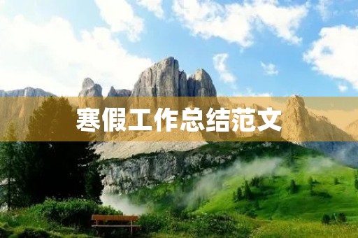 寒假工作总结范文