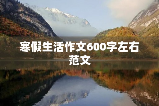 寒假生活作文600字左右范文
