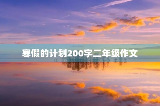 寒假的计划200字二年级作文