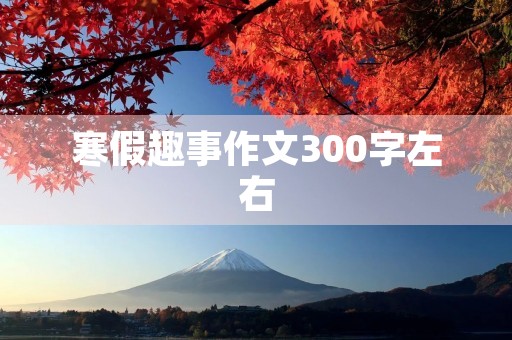 寒假趣事作文300字左右 寒假趣事作文300字左右