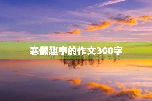 寒假趣事的作文300字 寒假趣事的作文300字