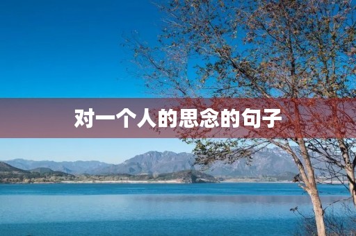 对一个人的思念的句子(表达对一个人的思念的句子) 对一个人的思念的句子(表达对一个人的思念的句子)