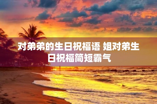 对弟弟的生日祝福语 姐对弟生日祝福简短霸气