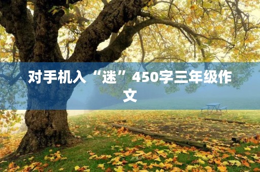 对手机入“迷”450字三年级作文 对手机入“迷”450字三年级作文