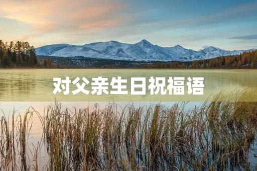 对父亲生日祝福语,对父亲生日说的话 超级感动的话