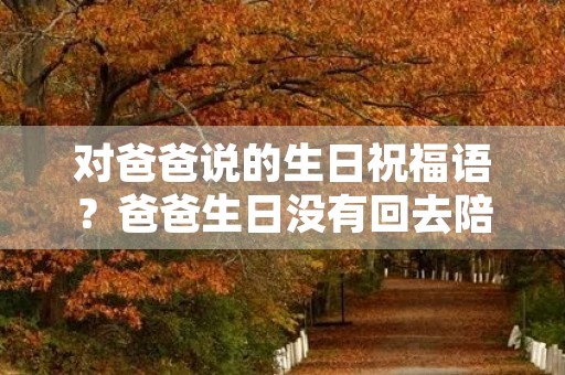 对爸爸说的生日祝福语?爸爸生日没有回去陪老爸的说说 对爸爸说的生日祝福语?爸爸生日没有回去陪老爸的说说
