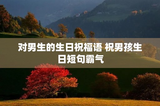 对男生的生日祝福语 祝男孩生日短句霸气