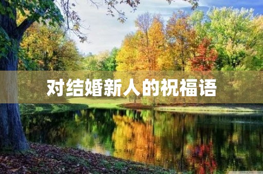 对结婚新人的祝福语,新婚祝辞语