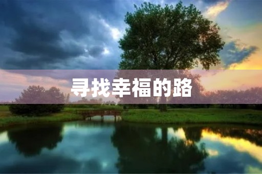 寻找幸福的路 寻找幸福的路
