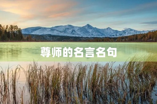 尊师的名言名句(关于尊师的名言名句) 尊师的名言名句(关于尊师的名言名句)