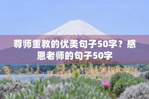 尊师重教的优美句子50字？感恩老师的句子50字
