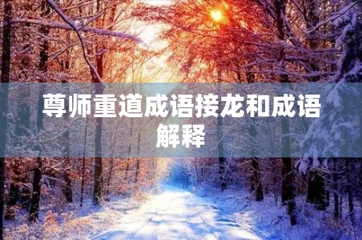 尊师重道成语接龙和成语解释