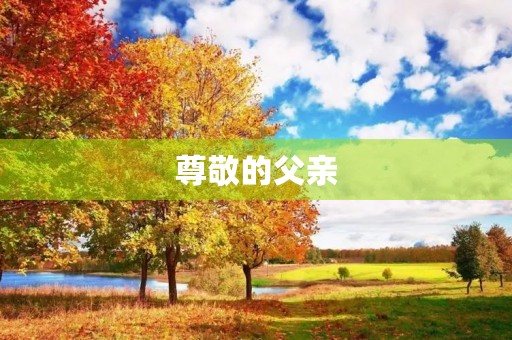 尊敬的父亲,我想对您说