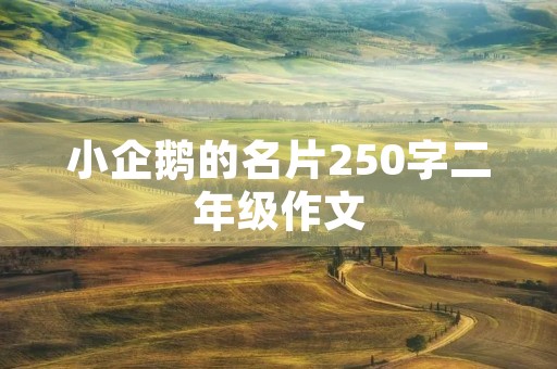 小企鹅的名片250字二年级作文 小企鹅的名片250字二年级作文