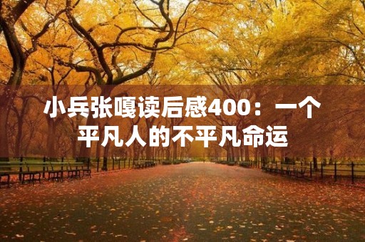 小兵张嘎读后感400:一个平凡人的不平凡命运 小兵张嘎读后感400:一个平凡人的不平凡命运