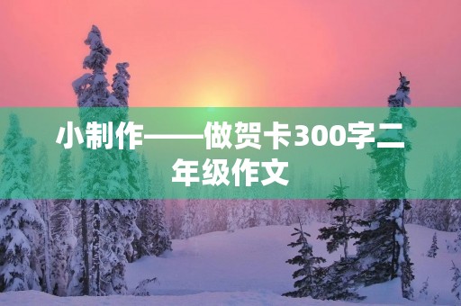 小制作——做贺卡300字二年级作文