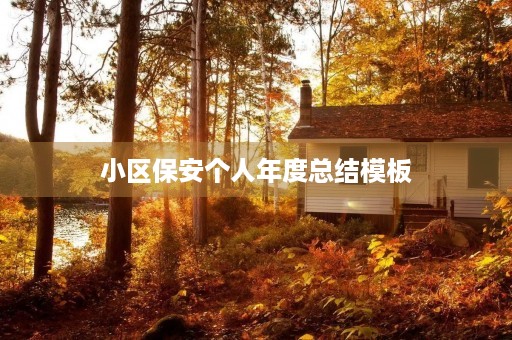 小区保安个人年度总结模板